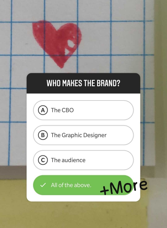 Poll question asking who makes the brand