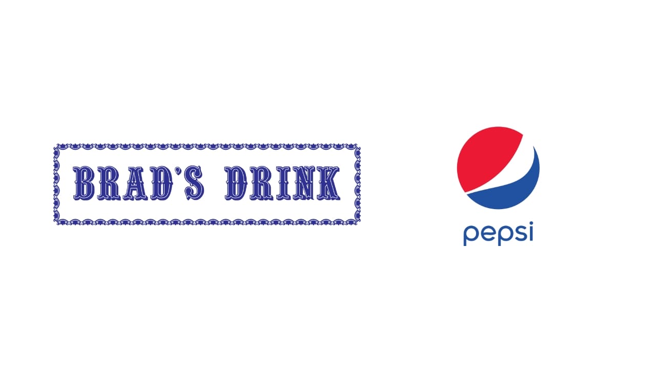 Pepsi's old logo- Brad's Drink