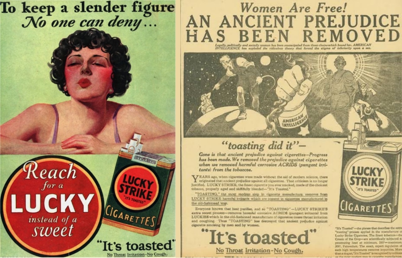 Advertisement posters for LUCKY cigarettes